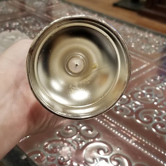 Vintage clear and frosted crystal vase and candle holders w/ silver base - Picture 5 of 5